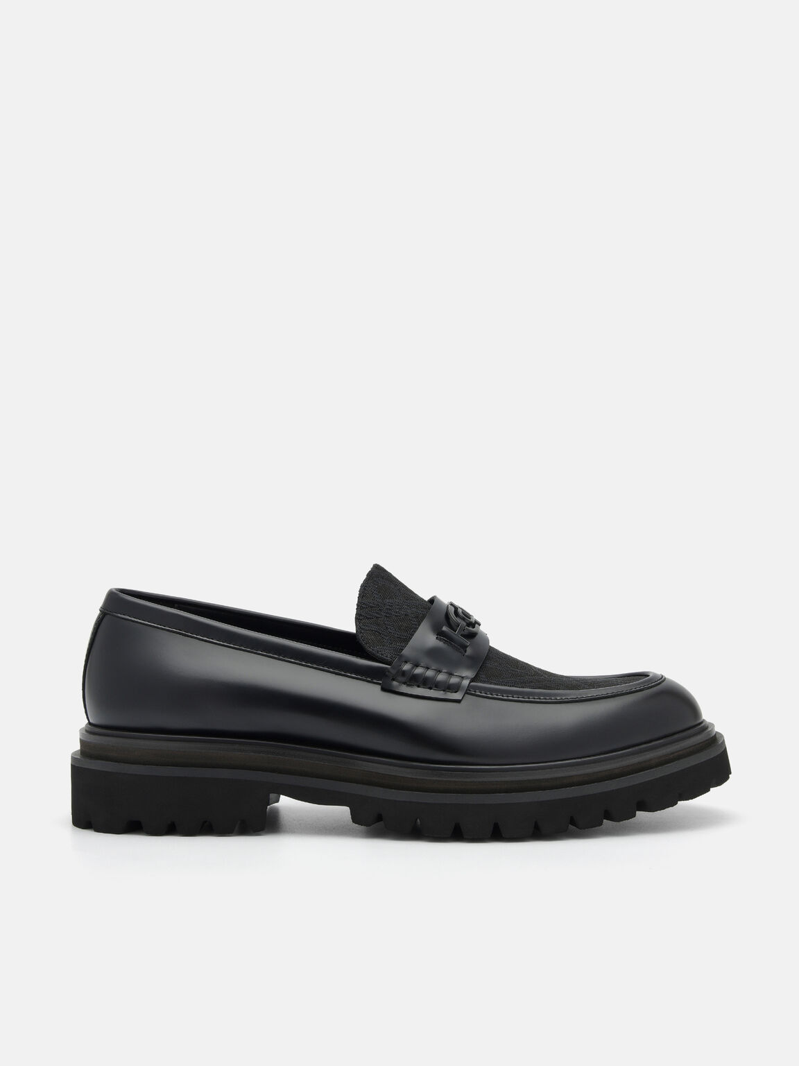 PEDRO Icon Leather Loafers, Black, hi-res