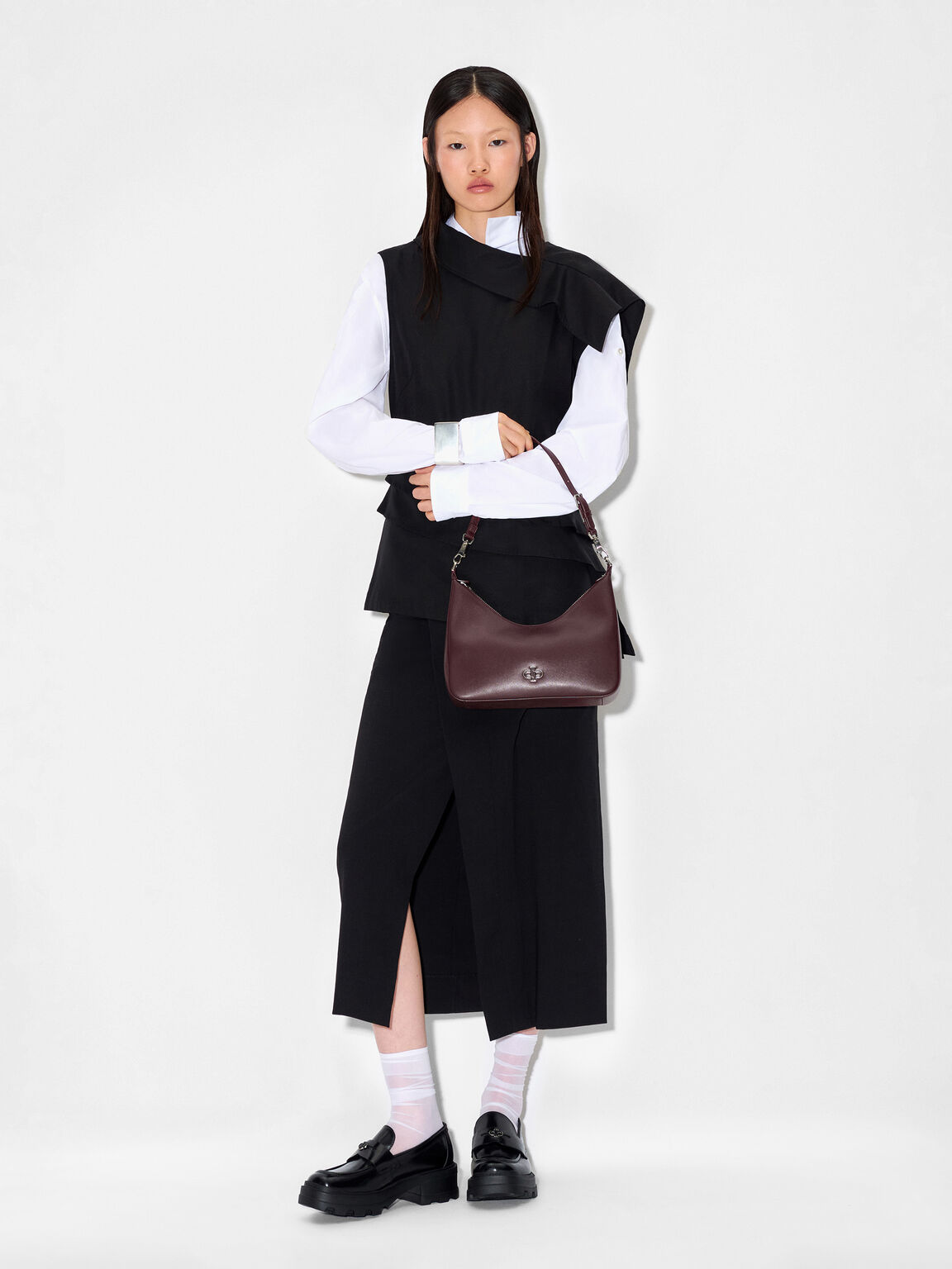 Leather Hobo Bag, , hi-res