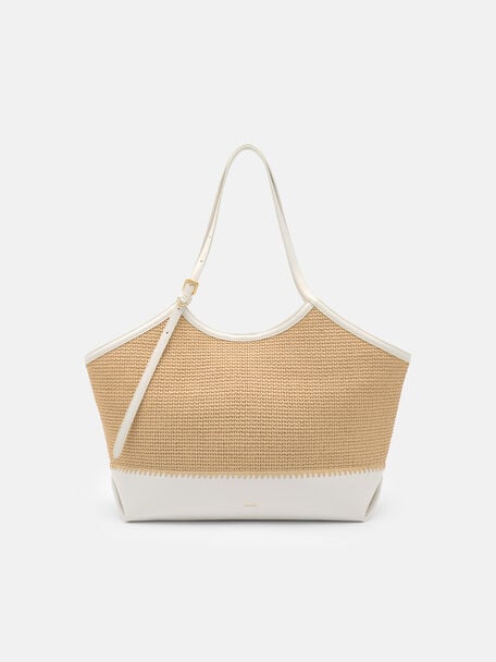 Melka Raffia Oversized Tote Bag, , hi-res
