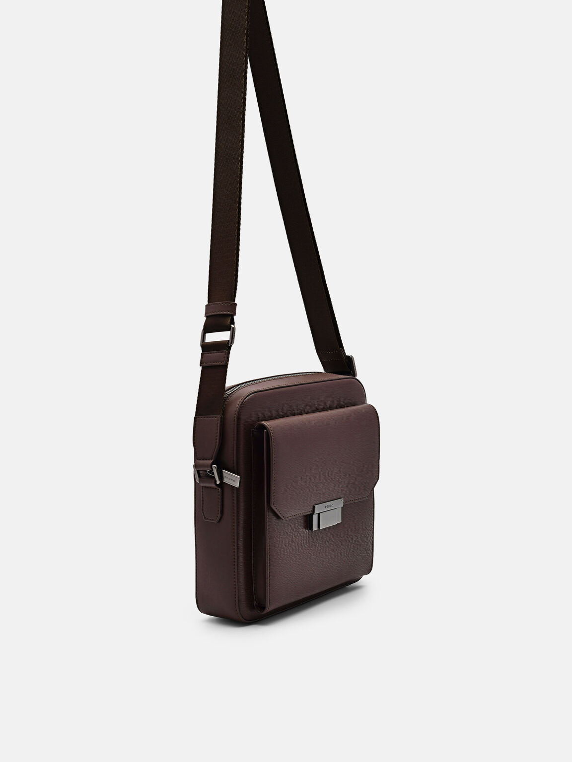 Henry Leather Sling Bag, Dark Brown