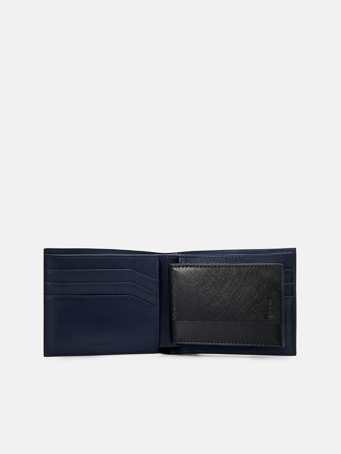 Saffiano Leather Bi-Fold Wallet with Insert, 