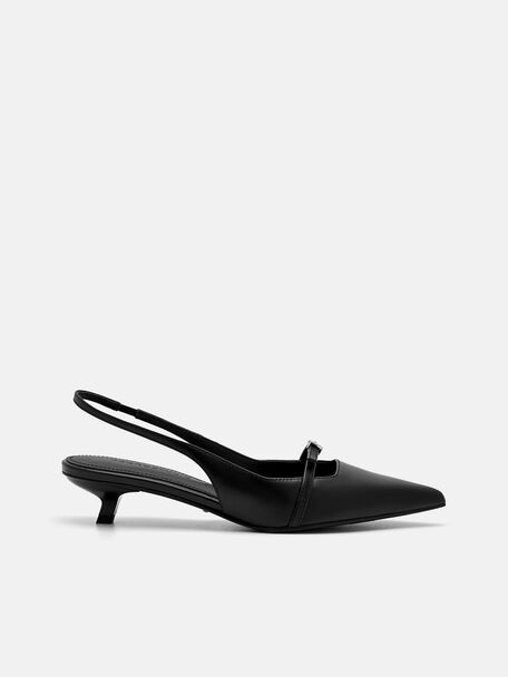PEDRO Studio Maggie Leather Heel Pumps, Black, hi-res