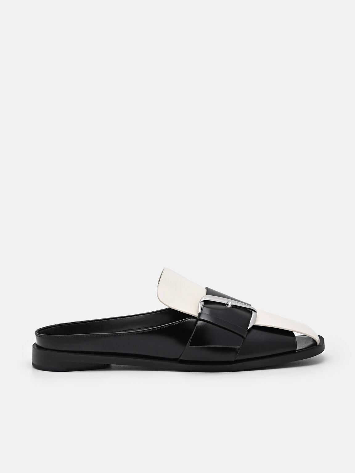 Alyda Leather Mules, Black, hi-res