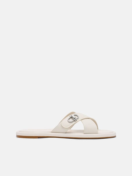 Sienna Leather Cross Sandals, , hi-res