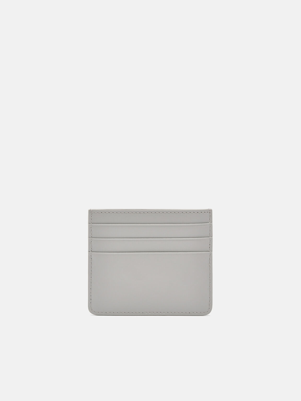 Leather Card Holder, Grey