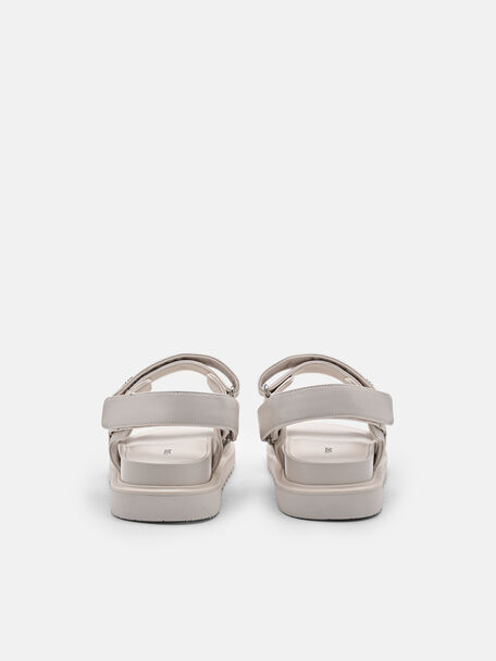 PEDRO Icon Leather Heel Sandals, Black