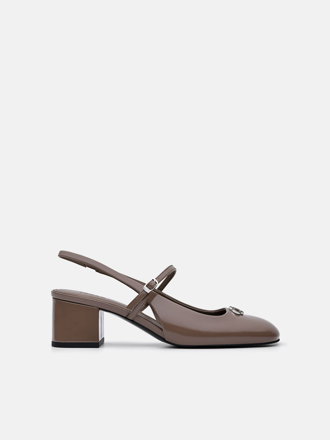 PEDRO Studio Pumps Slingback Kulit Patent, , hi-res