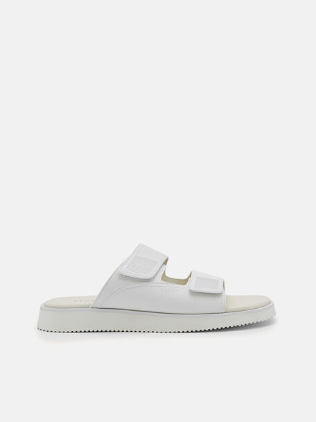 Slide Sandals, White, hi-res