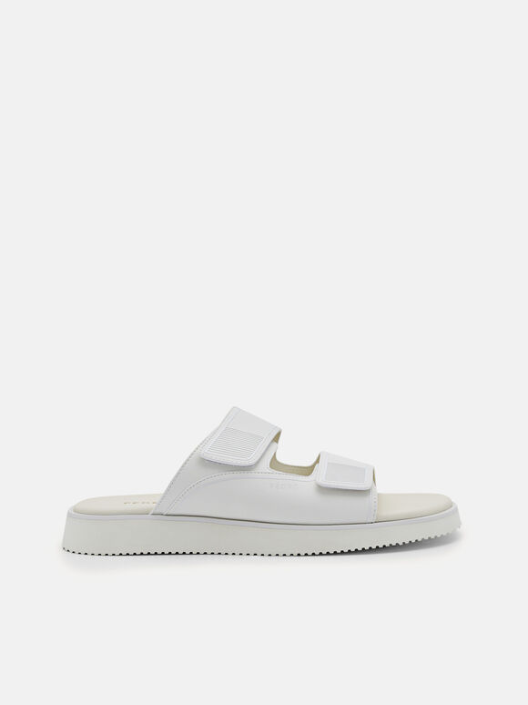 Slide Sandals, White, hi-res