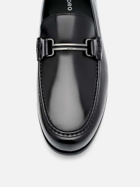 PEDRO Icon Leather Heel Sandals, Black