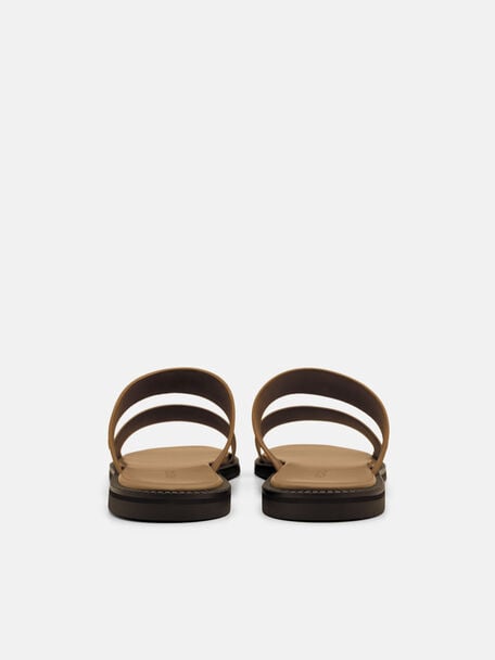 Canvas Double-Strap Slide Sandals, , hi-res