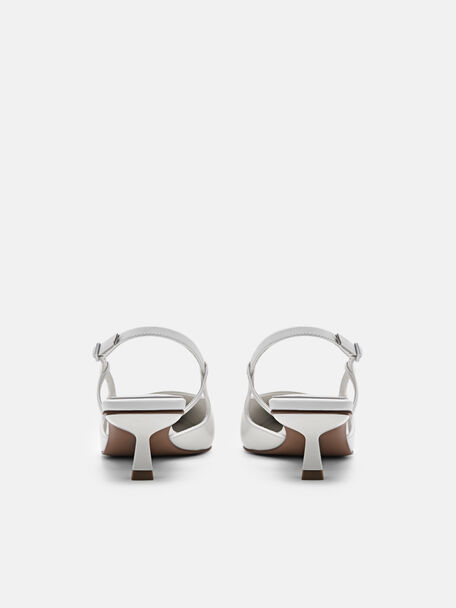 PEDRO Icon Leather Heel Sandals, Black