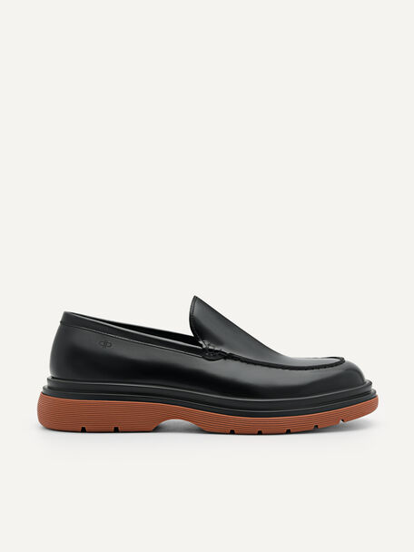 PEDRO Icon Leather Loafers, Black, hi-res