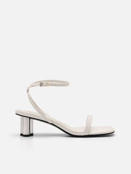 PEDRO Icon Leather Heel Sandals, Chalk, hi-res