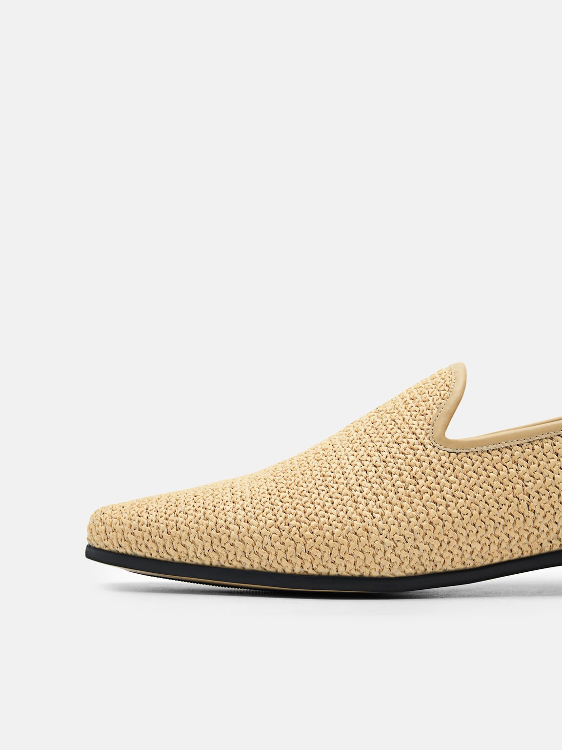 Woven Raffia Loafers, 