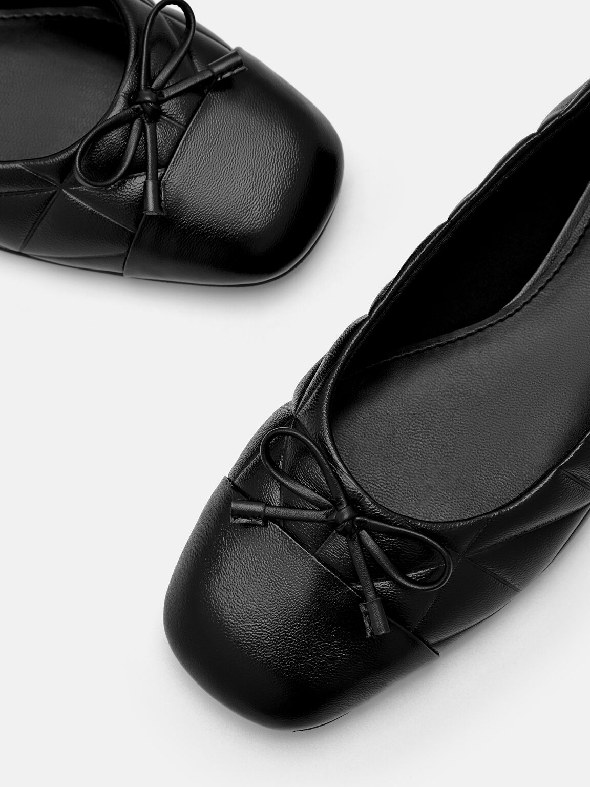 Kayla Leather Ballerina Flats in Pixel, 