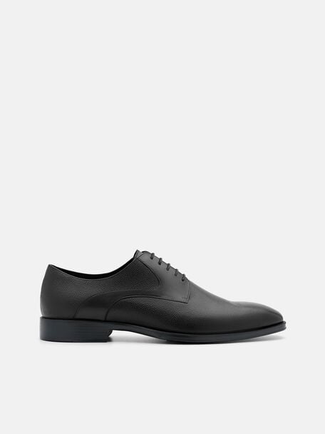 Sepatu Derby Kulit Saffiano, 