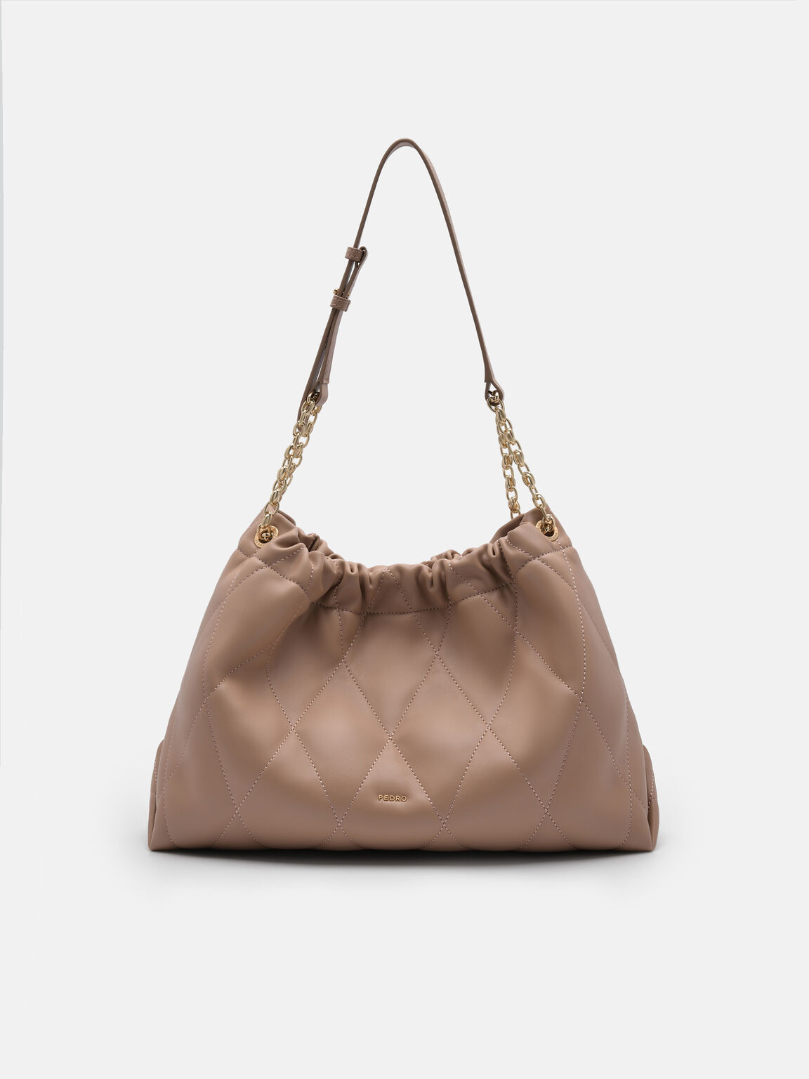 Tas bahu berlapis Kaia, Taupe