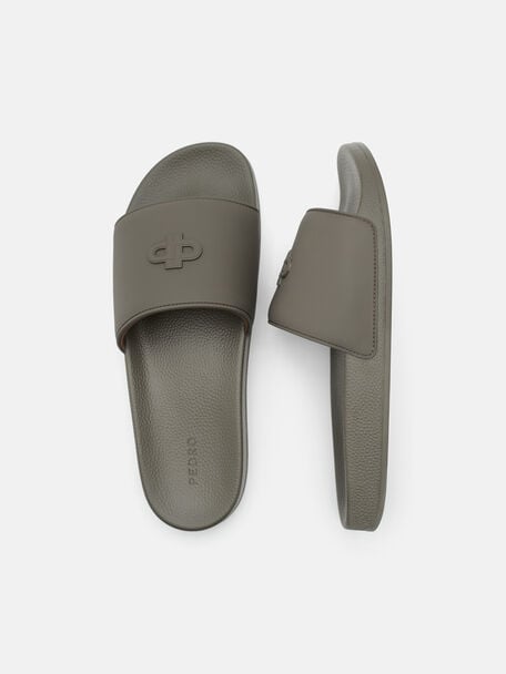 Rubber Slide Sandals, , hi-res