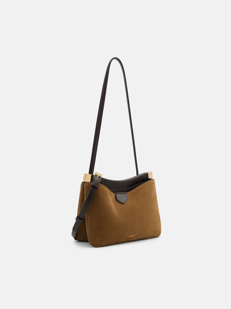 Tas Bahu Kulit dengan Sabuk Jatte, , hi-res