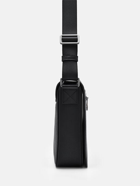 PEDRO Icon Leather Heel Sandals, Black