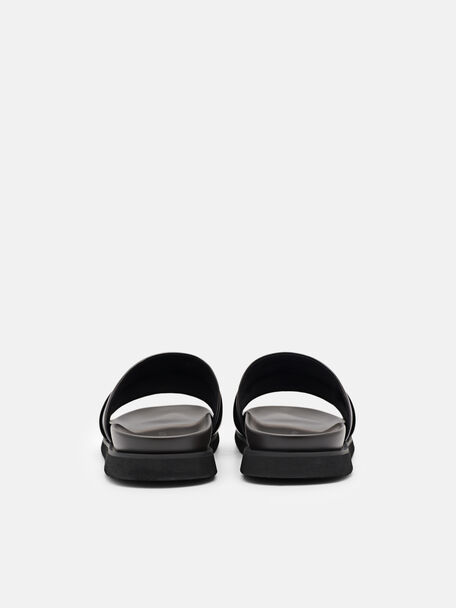 PEDRO Icon Leather Heel Sandals, Black