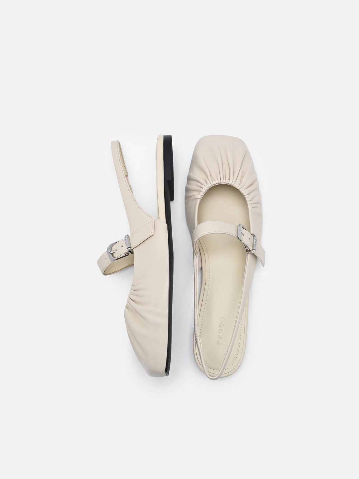 Sepatu Flat Ballerina Kulit Gabrielle, , hi-res