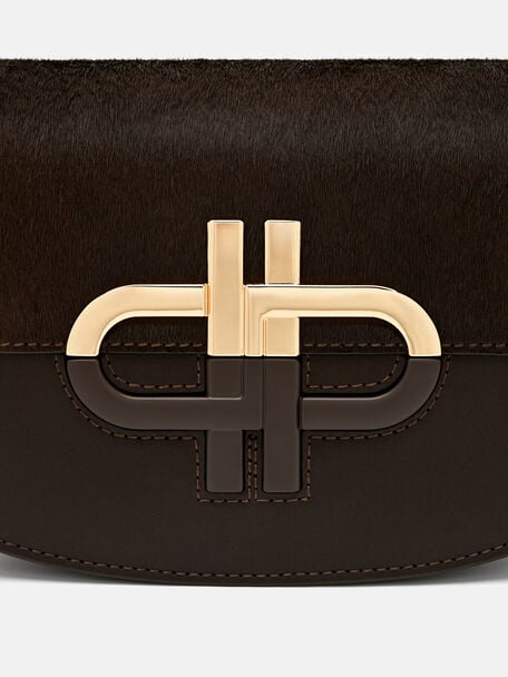 Duet Calf Hair Shoulder Bag, 