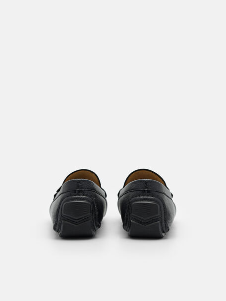 PEDRO Icon Leather Heel Sandals, Black
