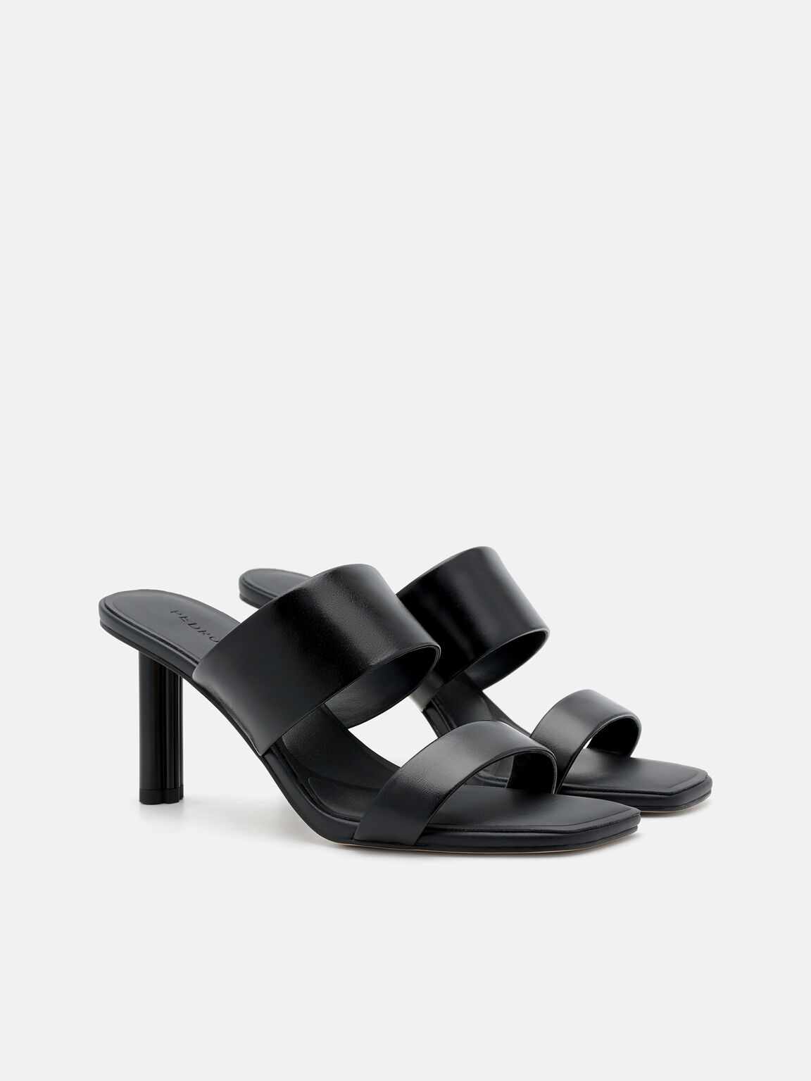 Leather Heel Sandals, , hi-res