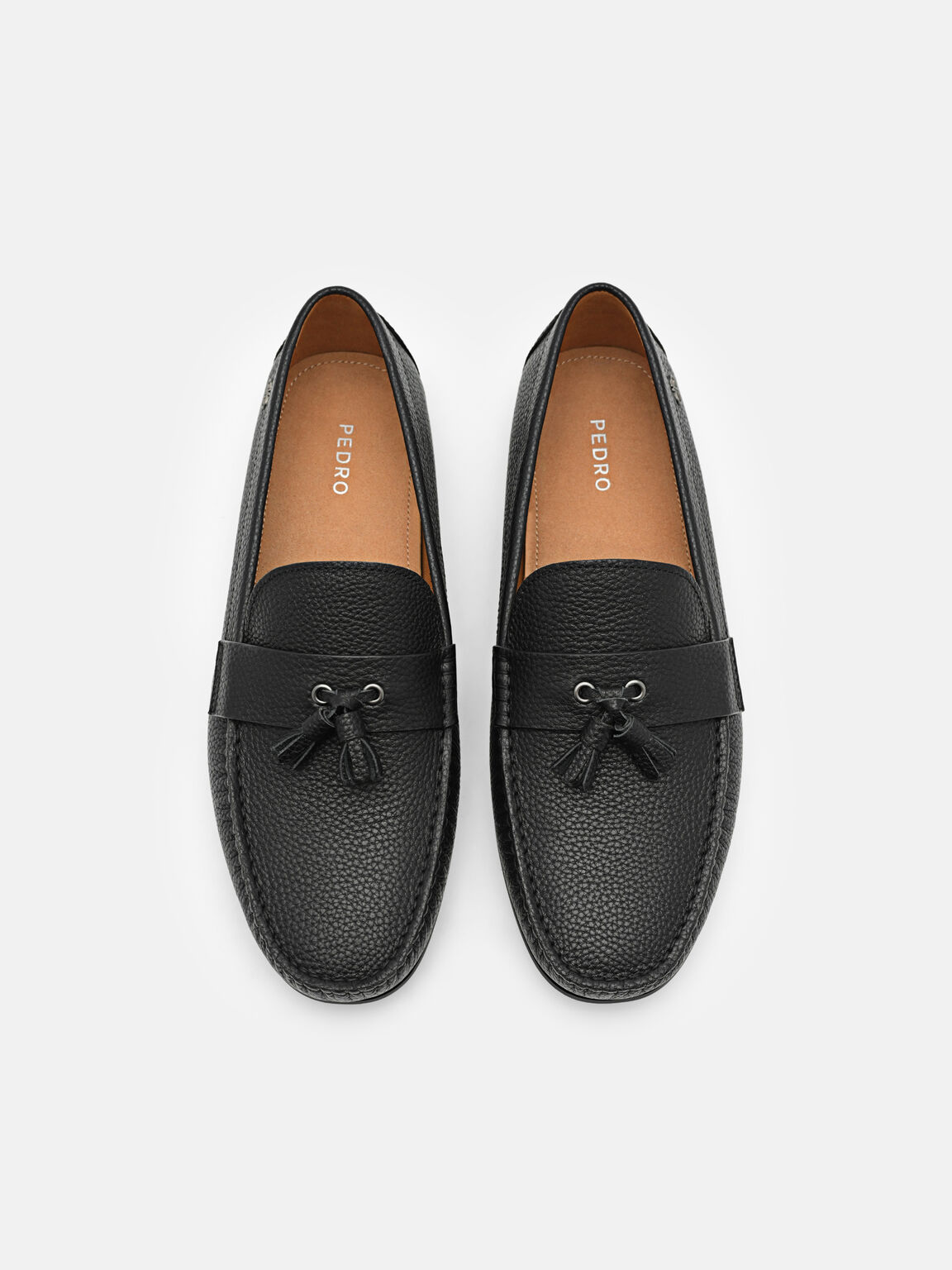 Leather Tassel Driving Shoes, , hi-res