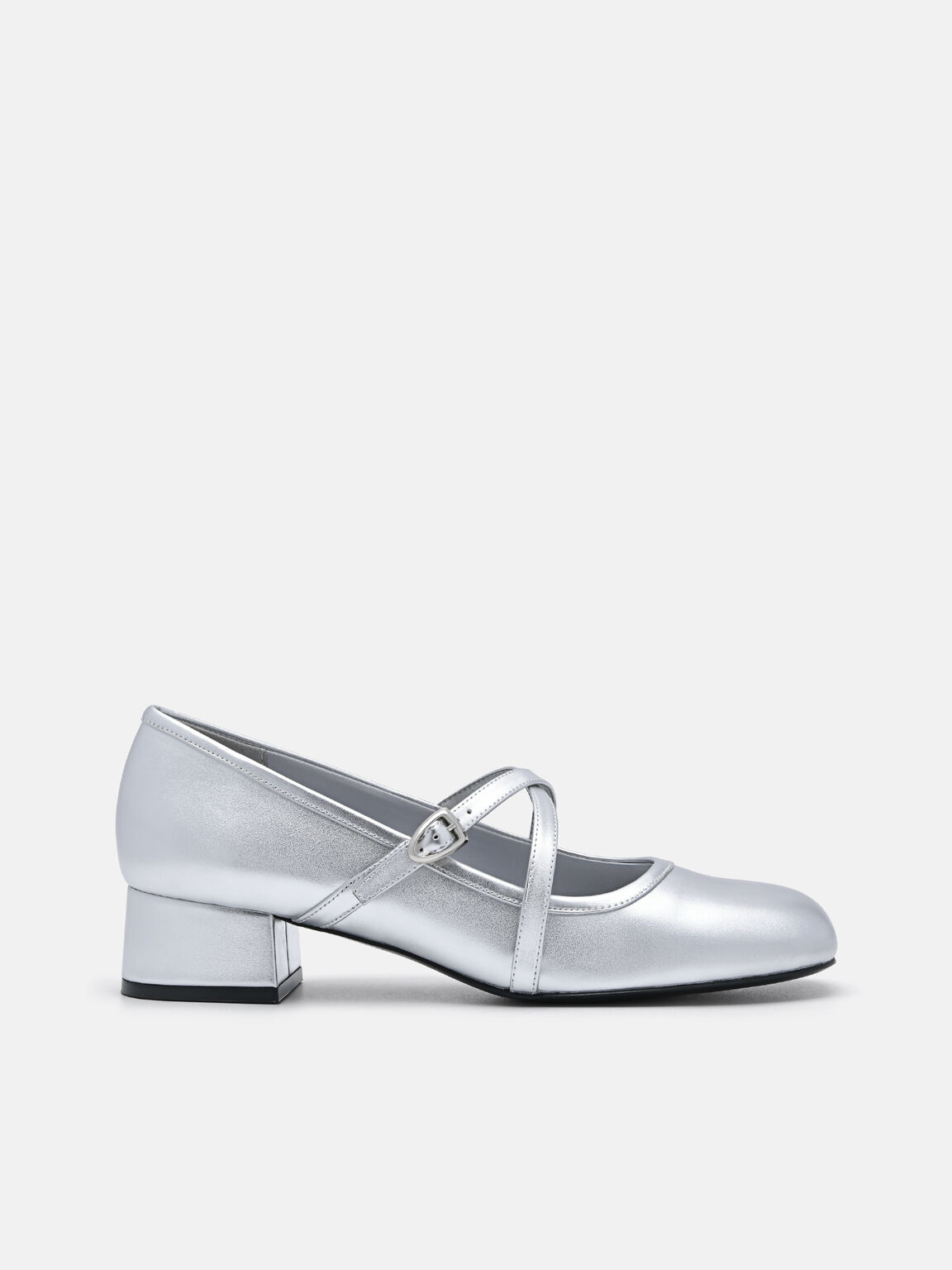 Sonoya Mary Jane Pumps, Silver, hi-res