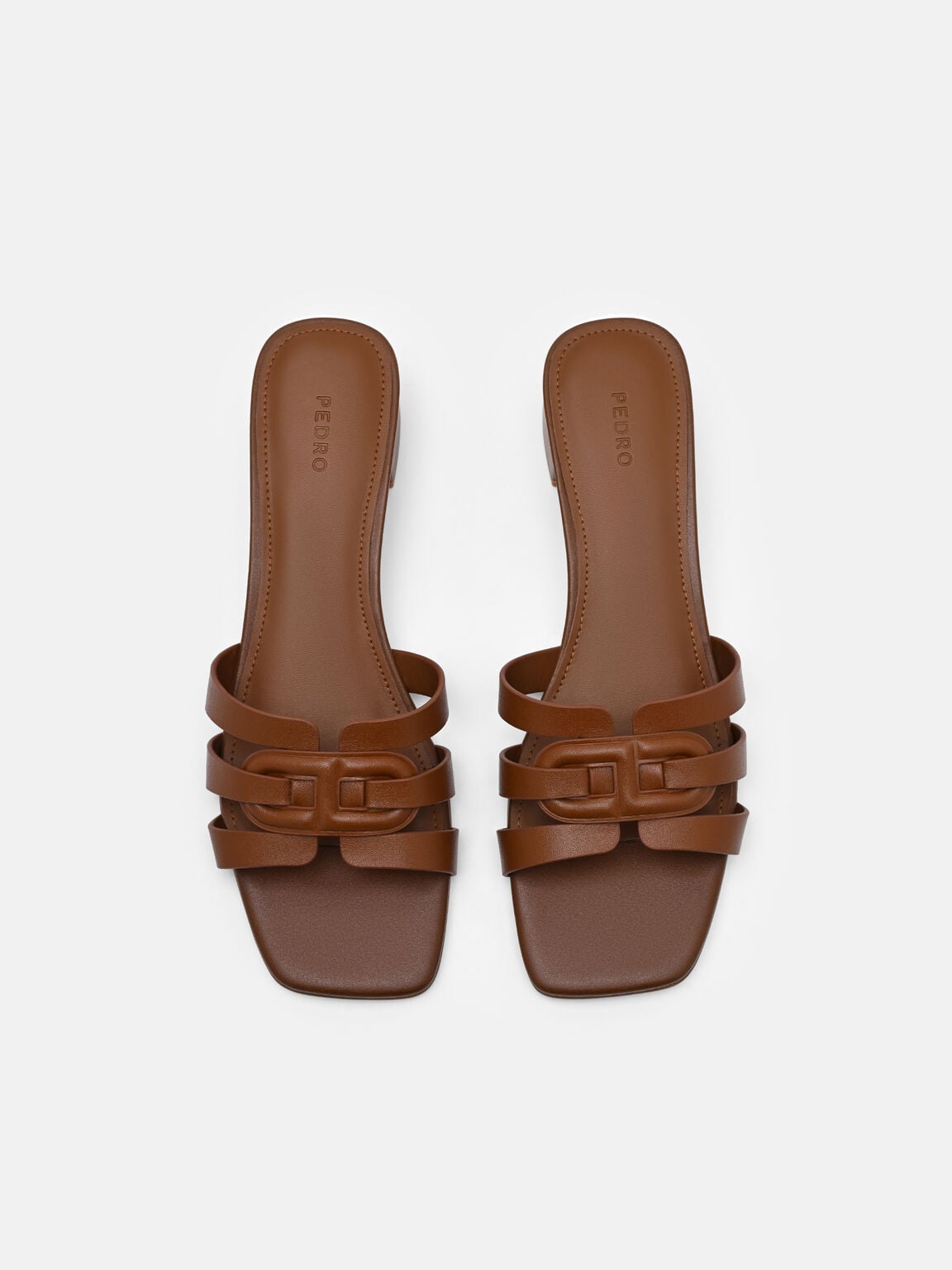 Sandal Hak Tinggi Carmel Berbahan Kulit, 