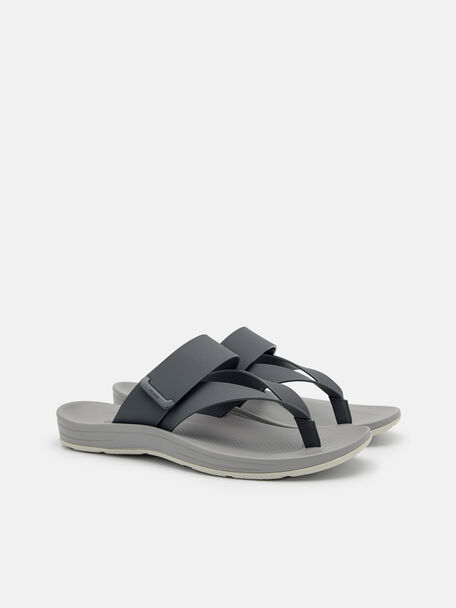 PEDRO Icon Leather Heel Sandals, Black