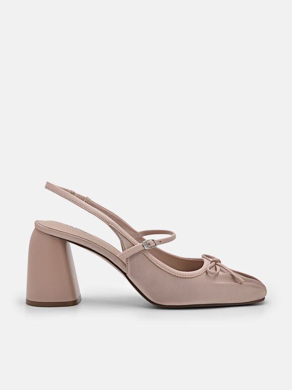 Linea Slingback Pumps, Nude, hi-res