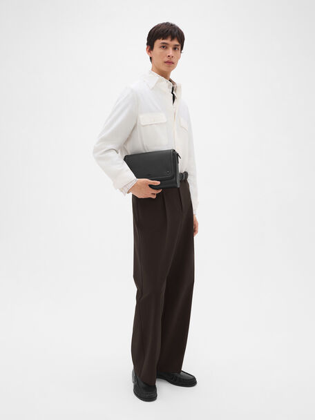 Patrice Tumbled Leather Messenger Bag, 