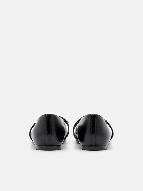 PEDRO Icon Leather Heel Sandals, Black