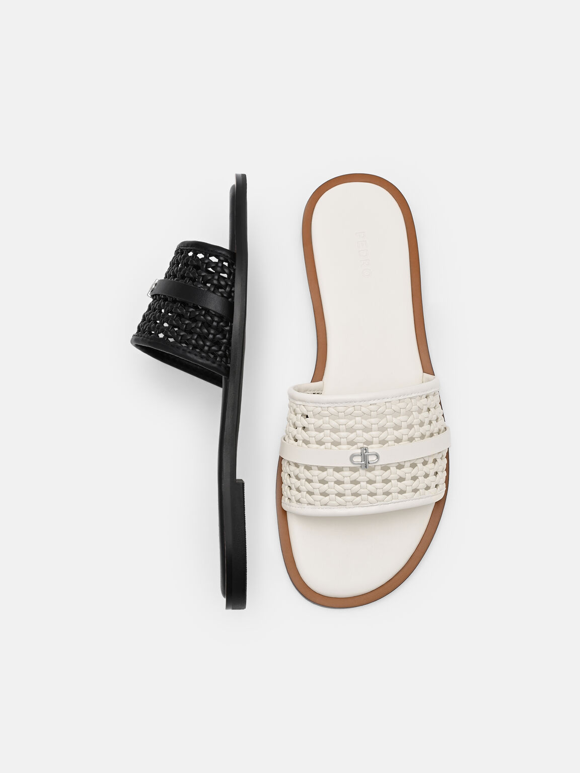 Sadie Woven Slide Sandals, , hi-res