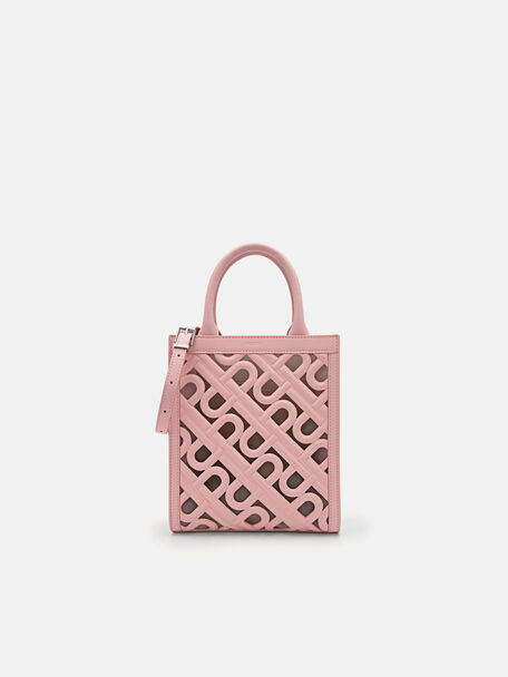 PEDRO Icon Leather Tote Bag, Pink, hi-res