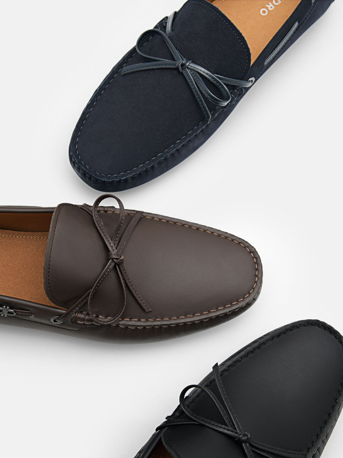 Leather Bow Driving Shoes, 