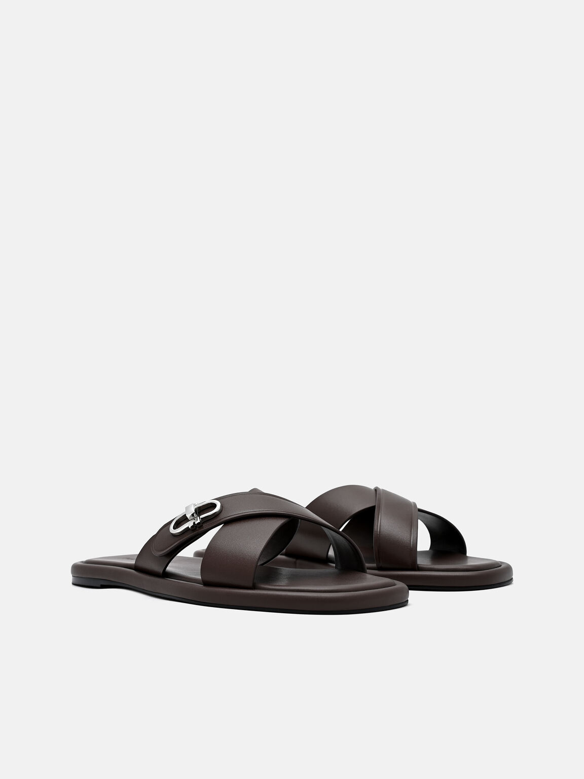 Sienna Leather Cross Sandals, , hi-res