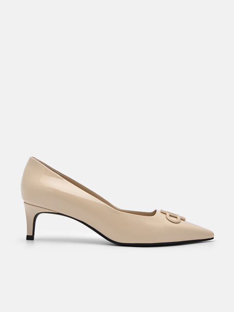 PEDRO Icon Leather Heel Pumps, Sand, hi-res
