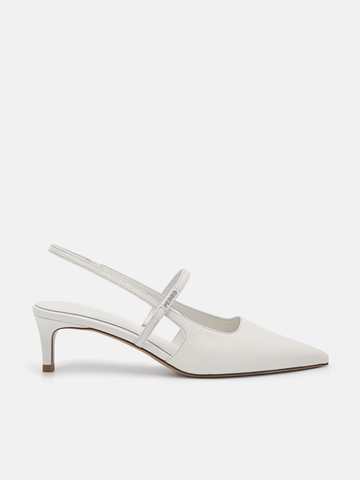 PEDRO Studio Amerie Leather Heel Pumps, Chalk, hi-res