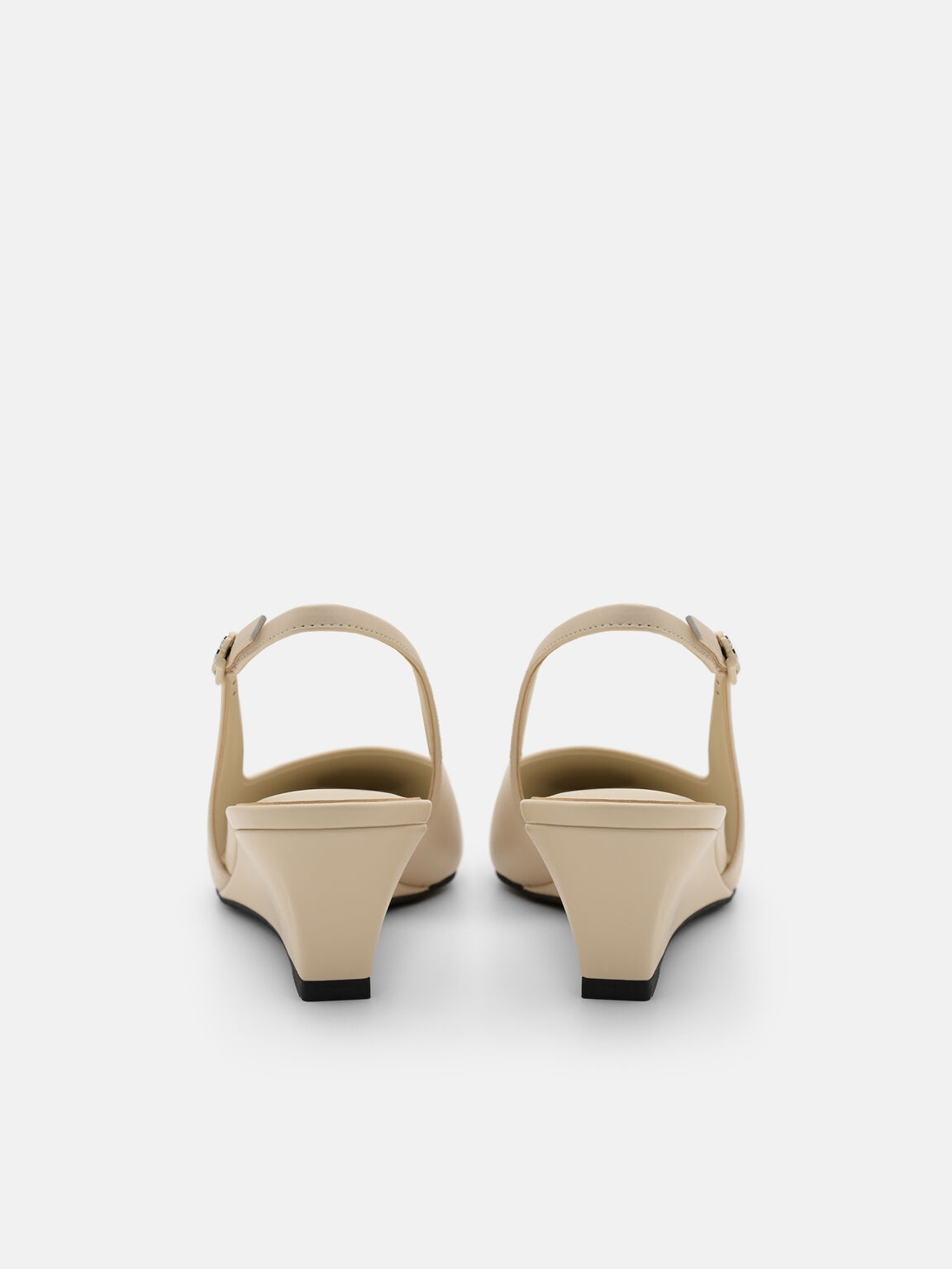 Sepatu Pumps Slingback Wedge Kulit Adena, , hi-res