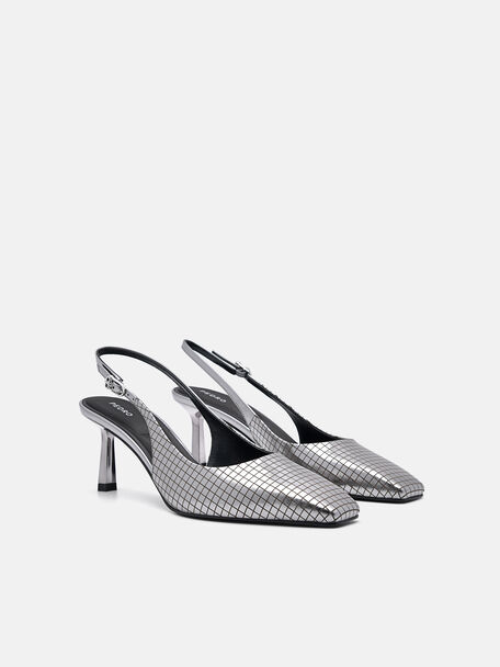 PEDRO Icon Leather Heel Sandals, Black