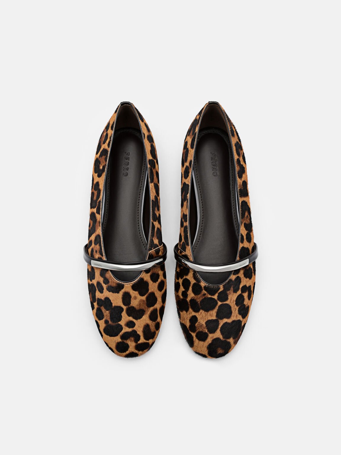 Lia Calf Hair Ballerina Flats, 