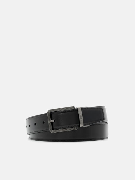 Leather Reversible Pin Belt, , hi-res
