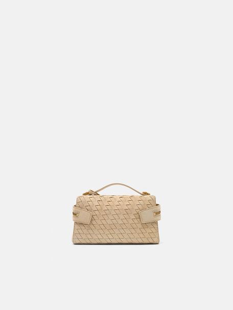 Alyssa Suede Woven Shoulder Bag, , hi-res