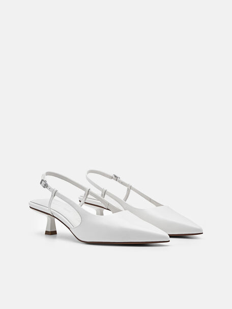 PEDRO Icon Leather Heel Sandals, Black
