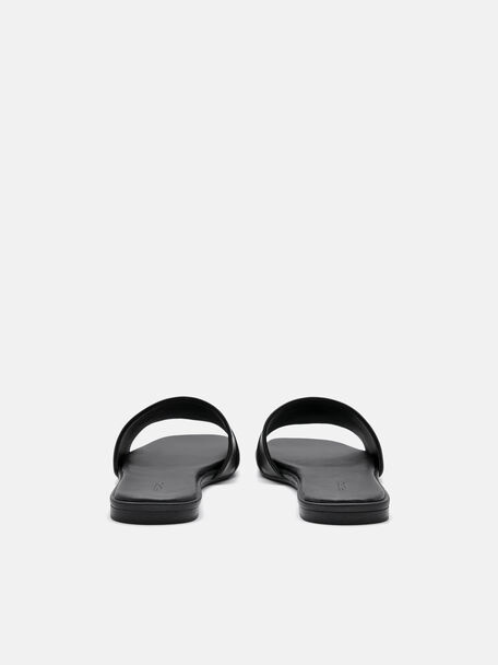 PEDRO Icon Leather Heel Sandals, Black